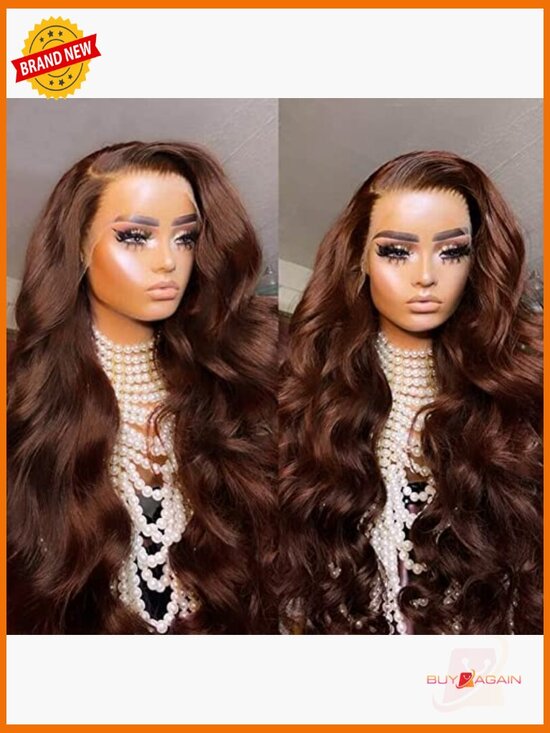 200% Density Body Wave Lace Front Wig Pre Plucked 24 Inch HD Lace main image 5